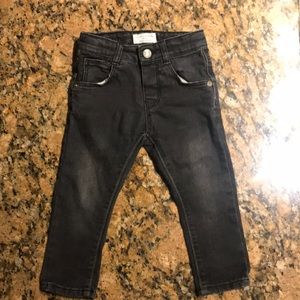 zara skinny vintage black wash jeans